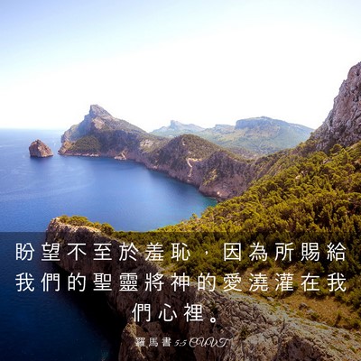 Picture 03 - 羅 馬 書 5:5 CUVT - 盼 望 不 至 於 羞 恥 ， 因 為 所 賜 - Bible Verse Picture