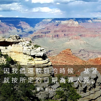 Picture 03 - 羅 馬 書 5:6 CUVT - 因 我 們 還 軟 弱 的 時 候 ， 基 督 - Bible Verse Picture