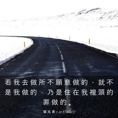 Picture 03 - 羅 馬 書 7:20 CUVT - 若 我 去 做 所 不 願 意 做 的 ， 就 - Bible Verse Picture