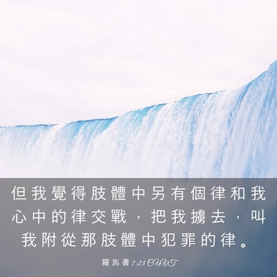 Picture 03 - 羅 馬 書 7:23 CUVT - 但 我 覺 得 肢 體 中 另 有 個 律 和 - Bible Verse Picture