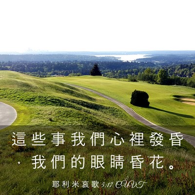 Picture 03 - 耶 利 米 哀 歌 5:17 CUVT - 這 些 事 我 們 心 裡 發 昏 ， 我 們 - Bible Verse Picture