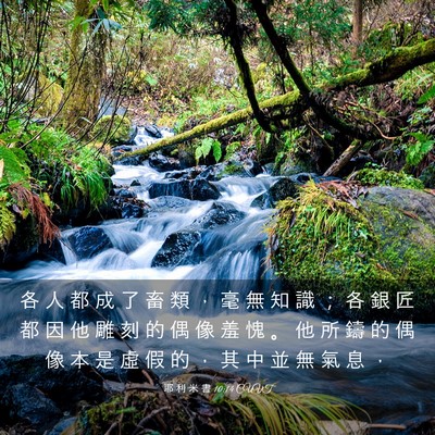 Picture 03 - 耶 利 米 書 10:14 CUVT - 各 人 都 成 了 畜 類 ， 毫 無 知 識 - Bible Verse Picture