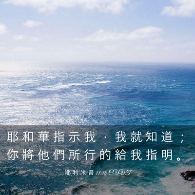 Picture 03 - 耶 利 米 書 11:18 CUVT - 耶 和 華 指 示 我 ， 我 就 知 道 ； - Bible Verse Picture