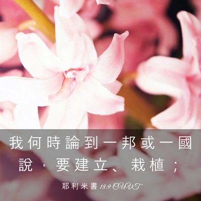 Picture 03 - 耶 利 米 書 18:9 CUVT - 我 何 時 論 到 一 邦 或 一 國 說 ， - Bible Verse Picture