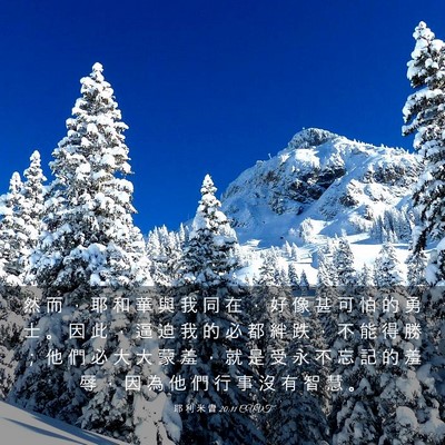 Picture 03 - 耶 利 米 書 20:11 CUVT - 然 而 ， 耶 和 華 與 我 同 在 ， 好 - Bible Verse Picture