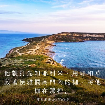 Picture 03 - 耶 利 米 書 20:2 CUVT - 他 就 打 先 知 耶 利 米 ， 用 耶 和 - Bible Verse Picture