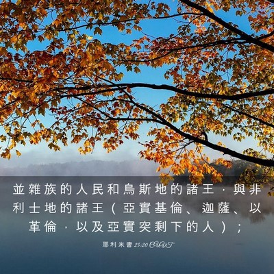Picture 03 - 耶 利 米 書 25:20 CUVT - 並 雜 族 的 人 民 和 烏 斯 地 的 諸 - Bible Verse Picture