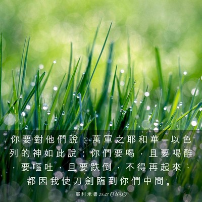 Picture 03 - 耶 利 米 書 25:27 CUVT - 你 要 對 他 們 說 ： 萬 軍 之 耶 和 - Bible Verse Picture