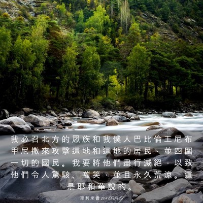 Picture 03 - 耶 利 米 書 25:9 CUVT - 我 必 召 北 方 的 眾 族 和 我 僕 人 - Bible Verse Picture