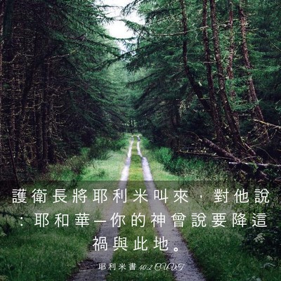 Picture 03 - 耶 利 米 書 40:2 CUVT - 護 衛 長 將 耶 利 米 叫 來 ， 對 他 - Bible Verse Picture