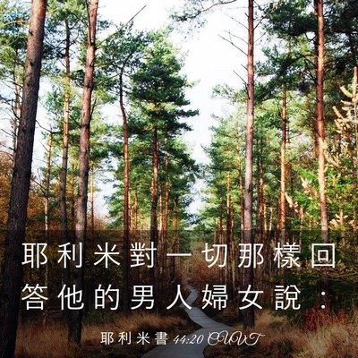 Picture 03 - 耶 利 米 書 44:20 CUVT - 耶 利 米 對 一 切 那 樣 回 答 他 的 - Bible Verse Picture