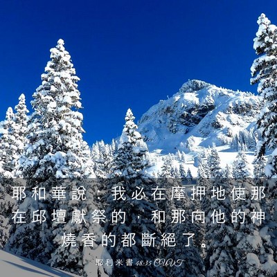 Picture 03 - 耶 利 米 書 48:35 CUVT - 耶 和 華 說 ： 我 必 在 摩 押 地 使 - Bible Verse Picture