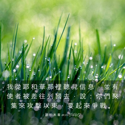 Picture 03 - 耶 利 米 書 49:14 CUVT - 我 從 耶 和 華 那 裡 聽 見 信 息 ， - Bible Verse Picture