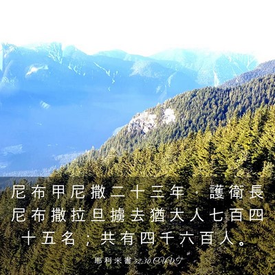 Picture 03 - 耶 利 米 書 52:30 CUVT - 尼 布 甲 尼 撒 二 十 三 年 ， 護 衛 - Bible Verse Picture