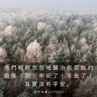 Picture 03 - 耶 利 米 書 6:14 CUVT - 他 們 輕 輕 忽 忽 地 醫 治 我 百 姓 - Bible Verse Picture