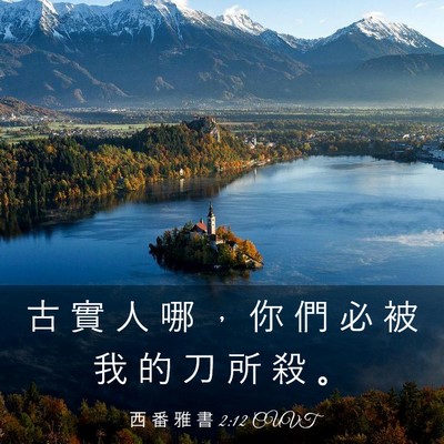 Picture 03 - 西 番 雅 書 2:12 CUVT - 古 實 人 哪 ， 你 們 必 被 我 的 刀 - Bible Verse Picture