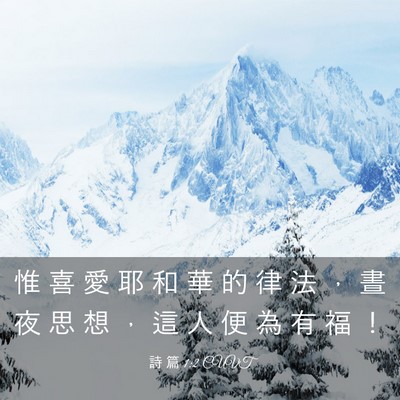 Picture 03 - 詩 篇 1:2 CUVT - 惟 喜 愛 耶 和 華 的 律 法 ， 晝 夜 - Bible Verse Picture