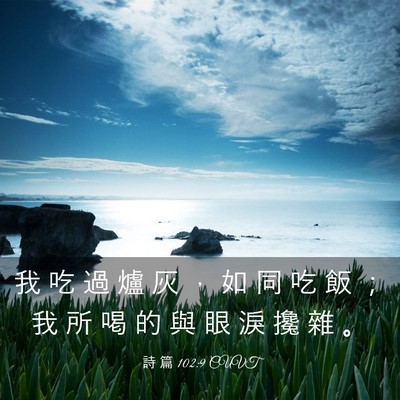 Picture 03 - 詩 篇 102:9 CUVT - 我 吃 過 爐 灰 ， 如 同 吃 飯 ； 我 - Bible Verse Picture