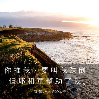 Picture 03 - 詩 篇 118:13 CUVT - 你 推 我 ， 要 叫 我 跌 倒 ， 但 耶 - Bible Verse Picture