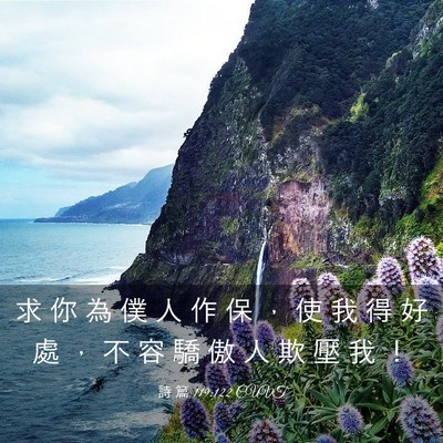 Picture 03 - 詩 篇 119:122 CUVT - 求 你 為 僕 人 作 保 ， 使 我 得 好 - Bible Verse Picture