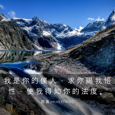 Picture 03 - 詩 篇 119:125 CUVT - 我 是 你 的 僕 人 ， 求 你 賜 我 悟 - Bible Verse Picture