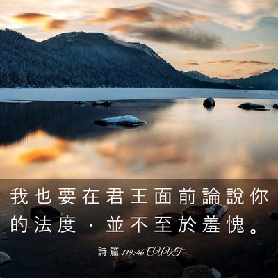 Picture 03 - 詩 篇 119:46 CUVT - 我 也 要 在 君 王 面 前 論 說 你 的 - Bible Verse Picture