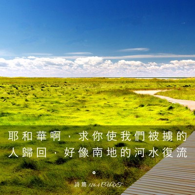 Picture 03 - 詩 篇 126:4 CUVT - 耶 和 華 啊 ， 求 你 使 我 們 被 擄 - Bible Verse Picture