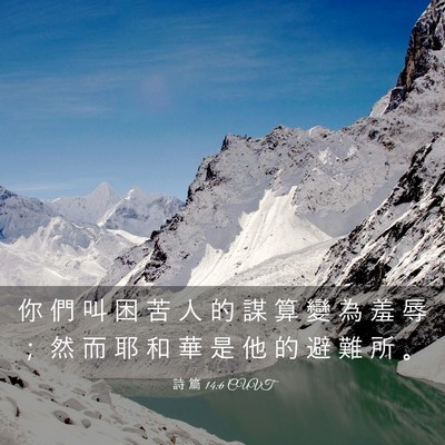 Picture 03 - 詩 篇 14:6 CUVT - 你 們 叫 困 苦 人 的 謀 算 變 為 羞 - Bible Verse Picture