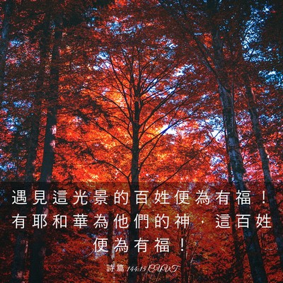 Picture 03 - 詩 篇 144:15 CUVT - 遇 見 這 光 景 的 百 姓 便 為 有 福 - Bible Verse Picture