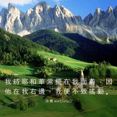 Picture 03 - 詩 篇 16:8 CUVT - 我 將 耶 和 華 常 擺 在 我 面 前 ， - Bible Verse Picture