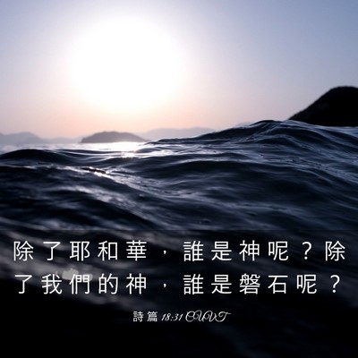 Picture 03 - 詩 篇 18:31 CUVT - 除 了 耶 和 華 ， 誰 是 神 呢 ？ 除 - Bible Verse Picture