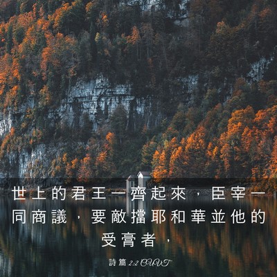 Picture 03 - 詩 篇 2:2 CUVT - 世 上 的 君 王 一 齊 起 來 ， 臣 宰 - Bible Verse Picture
