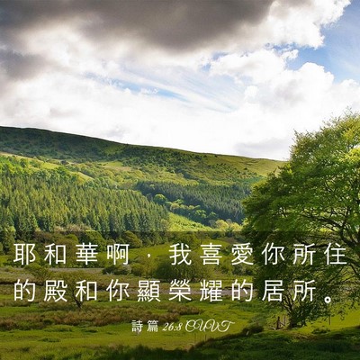Picture 03 - 詩 篇 26:8 CUVT - 耶 和 華 啊 ， 我 喜 愛 你 所 住 的 - Bible Verse Picture