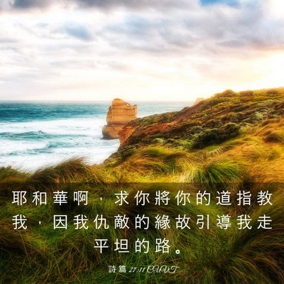 Picture 03 - 詩 篇 27:11 CUVT - 耶 和 華 啊 ， 求 你 將 你 的 道 指 - Bible Verse Picture