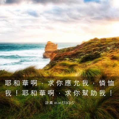 Picture 03 - 詩 篇 30:10 CUVT - 耶 和 華 啊 ， 求 你 應 允 我 ， 憐 - Bible Verse Picture