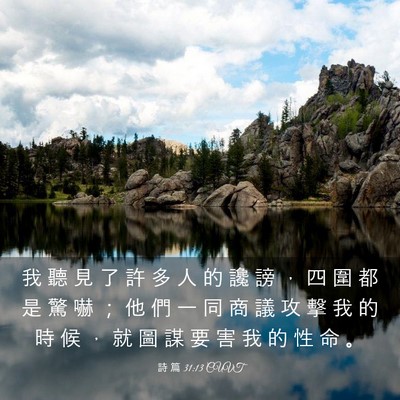 Picture 03 - 詩 篇 31:13 CUVT - 我 聽 見 了 許 多 人 的 讒 謗 ， 四 - Bible Verse Picture