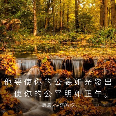 Picture 03 - 詩 篇 37:6 CUVT - 他 要 使 你 的 公 義 如 光 發 出 ， - Bible Verse Picture
