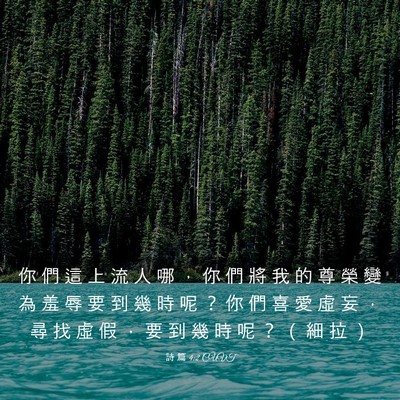 Picture 03 - 詩 篇 4:2 CUVT - 你 們 這 上 流 人 哪 ， 你 們 將 我 - Bible Verse Picture