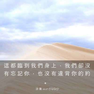 Picture 03 - 詩 篇 44:17 CUVT - 這 都 臨 到 我 們 身 上 ， 我 們 卻 - Bible Verse Picture