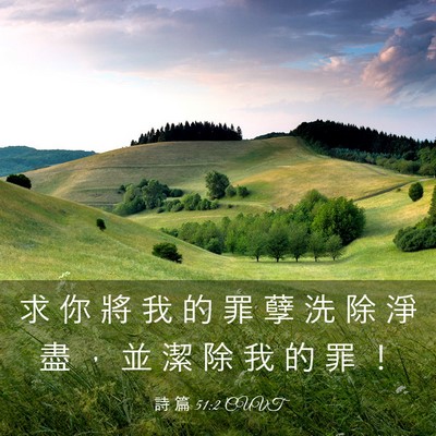 Picture 03 - 詩 篇 51:2 CUVT - 求 你 將 我 的 罪 孽 洗 除 淨 盡 ， - Bible Verse Picture