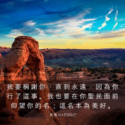 Picture 03 - 詩 篇 52:9 CUVT - 我 要 稱 謝 你 ， 直 到 永 遠 ， 因 - Bible Verse Picture