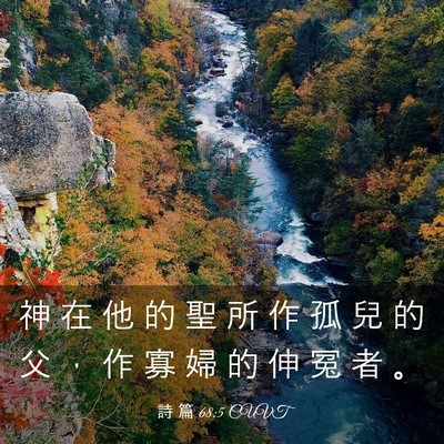 Picture 03 - 詩 篇 68:5 CUVT - 神 在 他 的 聖 所 作 孤 兒 的 父 ， - Bible Verse Picture