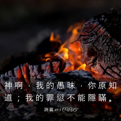 Picture 03 - 詩 篇 69:5 CUVT - 神 啊 ， 我 的 愚 昧 ， 你 原 知 道 - Bible Verse Picture