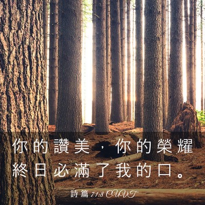 Picture 03 - 詩 篇 71:8 CUVT - 你 的 讚 美 ， 你 的 榮 耀 終 日 必 - Bible Verse Picture