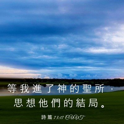 Picture 03 - 詩 篇 73:17 CUVT - 等 我 進 了 神 的 聖 所 ， 思 想 他 - Bible Verse Picture
