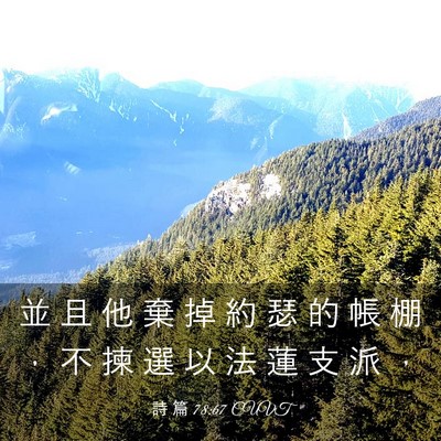 Picture 03 - 詩 篇 78:67 CUVT - 並 且 他 棄 掉 約 瑟 的 帳 棚 ， 不 - Bible Verse Picture