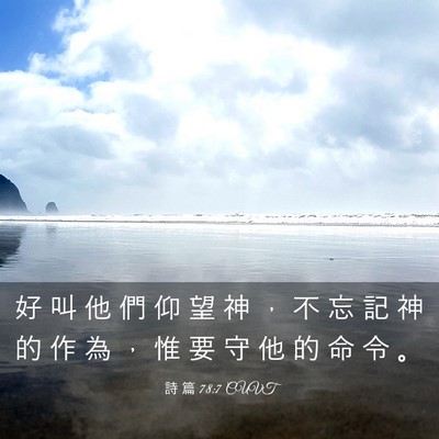 Picture 03 - 詩 篇 78:7 CUVT - 好 叫 他 們 仰 望 神 ， 不 忘 記 神 - Bible Verse Picture