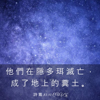 Picture 03 - 詩 篇 83:10 CUVT - 他 們 在 隱 多 珥 滅 亡 ， 成 了 地 - Bible Verse Picture