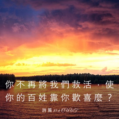 Picture 03 - 詩 篇 85:6 CUVT - 你 不 再 將 我 們 救 活 ， 使 你 的 - Bible Verse Picture