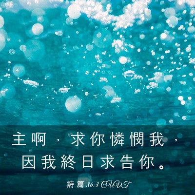 Picture 03 - 詩 篇 86:3 CUVT - 主 啊 ， 求 你 憐 憫 我 ， 因 我 終 - Bible Verse Picture